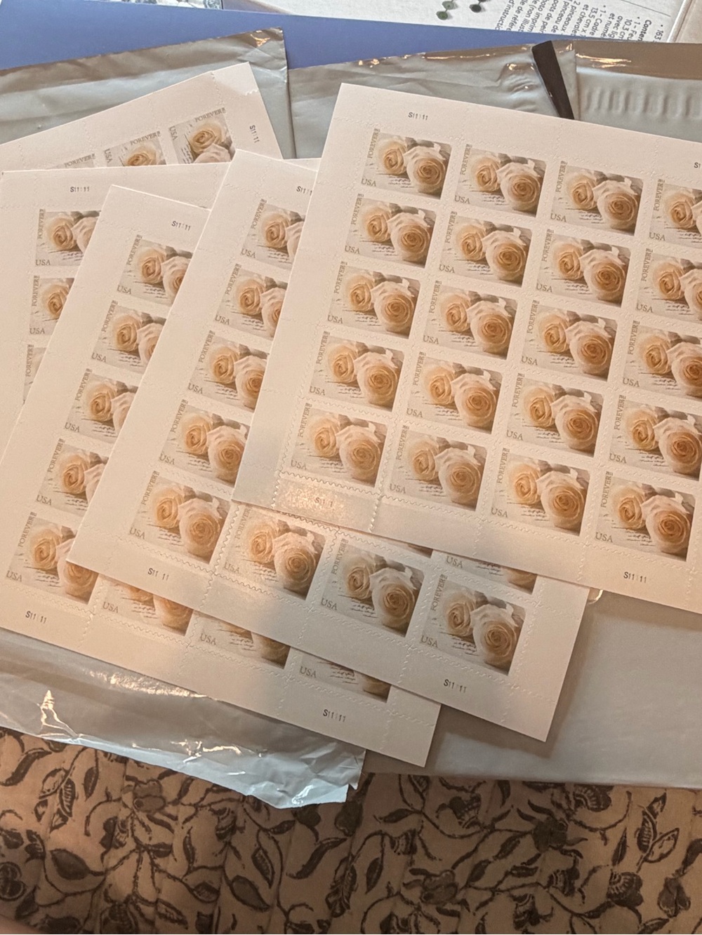 500 Wedding Roses USPS forever stamps